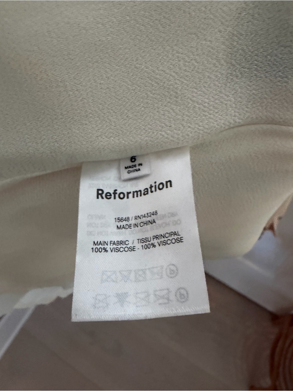 Reformation Cream Floral Slip Dress - Picture 3 of 3